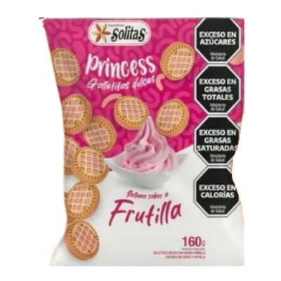 GALLETITA PRINCESS RELLENA FRUTILLA X 300 GR.