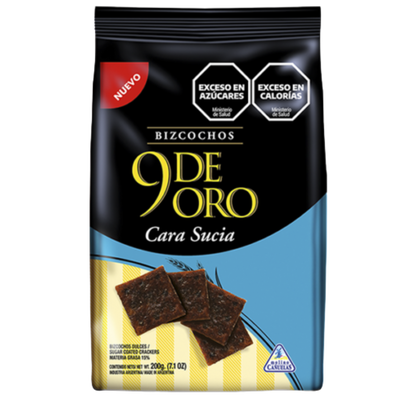 BIZCOCHOS 9 DE ORO X 210 GR. CARA SUCIA