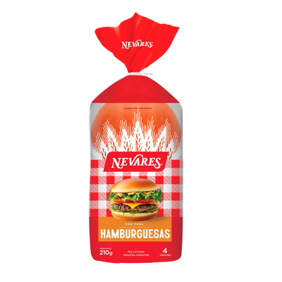 PAN P/ HAMBURGUESA NEVARES X 210 GR.