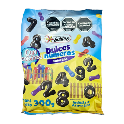 GALLET. NUMEROS DULCES BAÑADOS C. CHOC. X 300 GR.