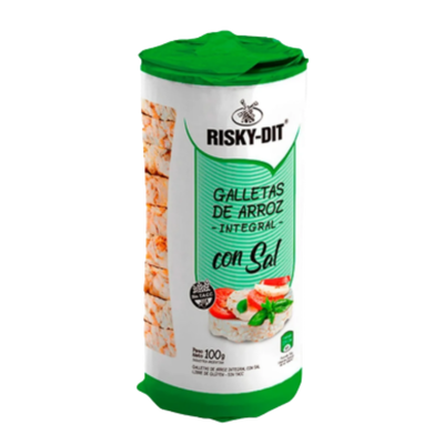 GALLET. DE ARROZ RISKY DIT C/ SAL INTEGRAL X 100 GR