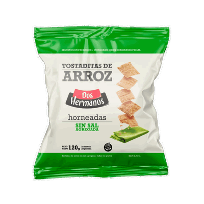 TOSTADAS DE ARROZ DOS HERMANOS SIN SAL X 120 GR