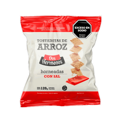 TOSTADAS DE ARROZ DOS HERMANOS CON SAL X 120 GR