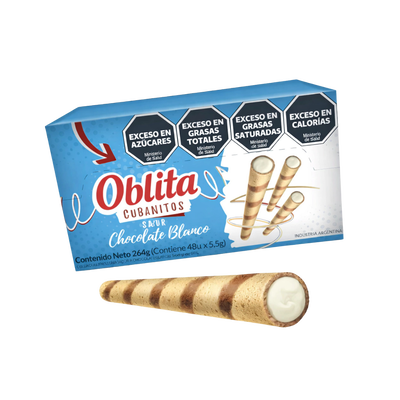 CUBANITO OBLITA X 48 U. CHOC BLANCO