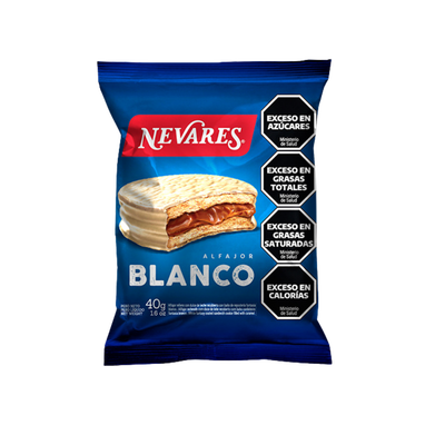 ALFAJOR NEVARES BLANCO X 40 GR
