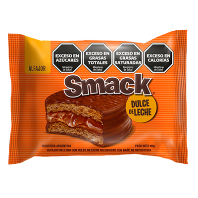 ALFAJOR SMACK RELL. C/ DULCE DE LECHE X60GR.