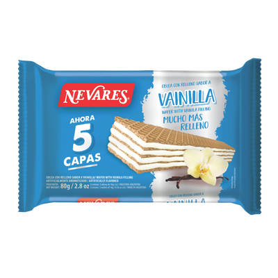 OBLEA RELLENA 5 CAPAS NEVARES X 80 GR.