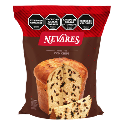 PAN DULCE NEVARES CON CHIPS X 500 GR