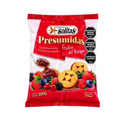 GALLET. PRESUMIDAS RELLENAS FRUTOS DEL BOSQUE X 300 G