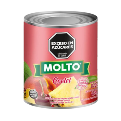 COCTEL 4 FRUTAS MOLTO X 820 G