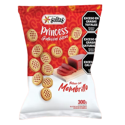 GALLETITA PRINCESS RELLENA MEMBRILLO X 300 GR.