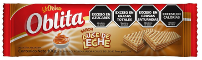 OBLEA OBLITA DULCE DE LECHE X 100 GR.