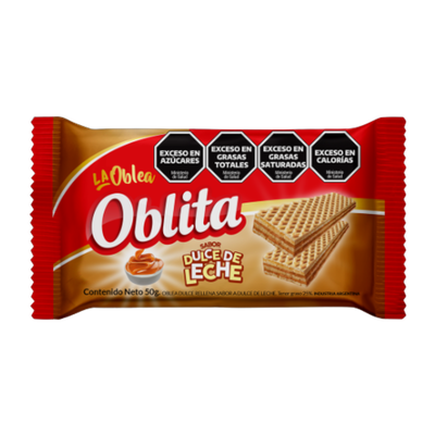 OBLEA OBLITA DULCE DE LECHE X 50 GR.