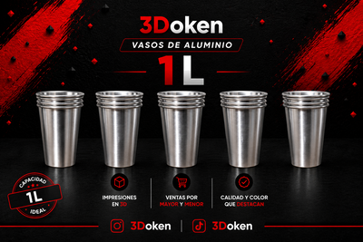 Vaso de Aluminio 1 L - Impresión 3D