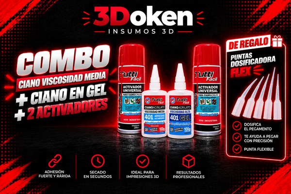 &nbsp;Combo  2 Cianoacrilato + 2 Activadores + 10 PUNTAS FLEX DE REGALO