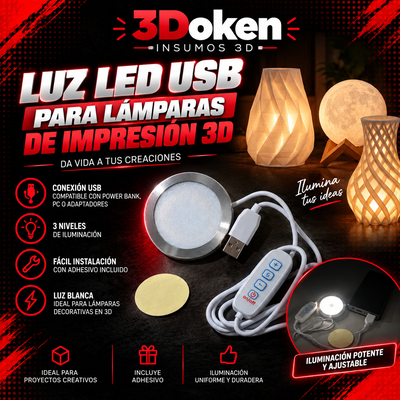💡Luz LED USB para Lámparas de Impresión 3D💡