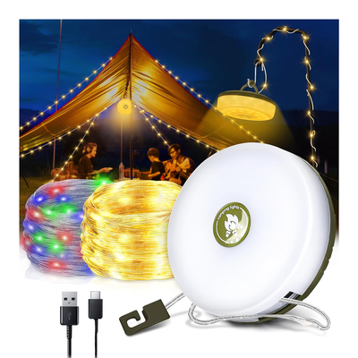 TIRA LED SOLAR RGB/CALIDO CAMPING ENROLLABLE 8M