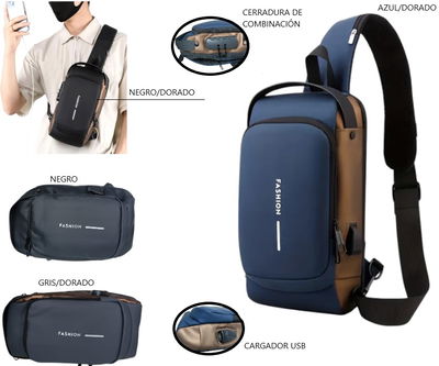 MOCHILA PECHERA ANTIRROBO CON CLAVE P-260KA