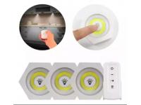 LUZ LED X3 HEXAGONAL C/CONTROL PILAS 