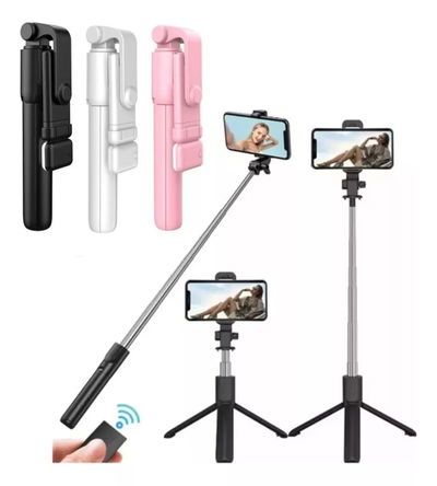 PALO SELFIE TRIPODE BLUETOOTH CON LUZ 