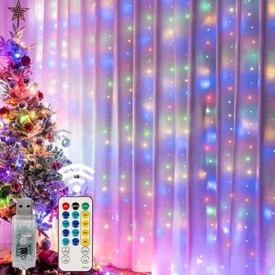 CORTINA LED 3X2 LUZ MULTICOLOR 