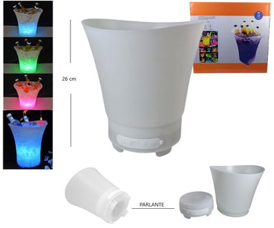 HIELERA C/PARLANTE RGB BLUETOOTH 