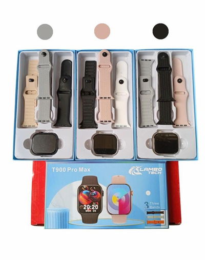 RELOJ SMARTWATCH T900 PRO MAX 3 MALLAS