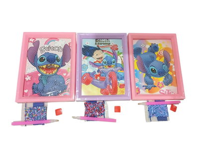 CUADRO DIAMANTES STITCH 18X13CM X UNIDAD