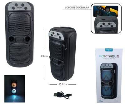 PARLANTE BT CON LUZ BT/FM/MP3