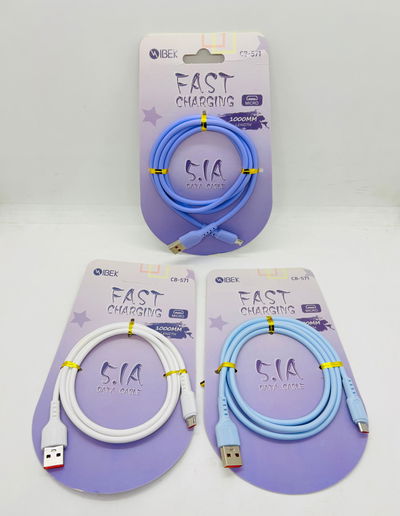 CABLE IBEK 5.1A USB A V8 ENGOMADO