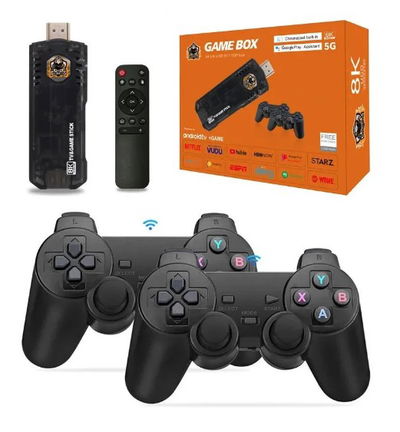 CONSOLA GAME STICK X8 C/ TV BOX COMANDO DE VOZ