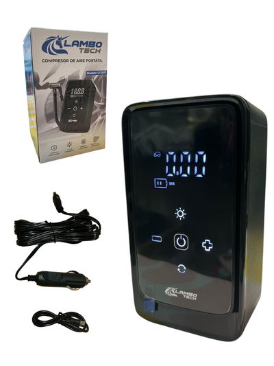 COMPRESOR DE AIRE PORTATIL 2577 LAMBO 6000 mAh