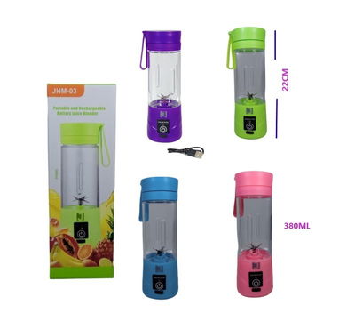 LICUADORA RECARGABLE 380ML 6 ASPAS MH-03