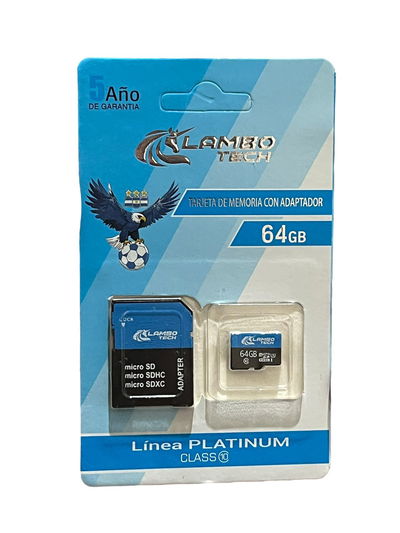 TARJETA DE MEMORIA CON ADAPTADOR 64GB LAMBO