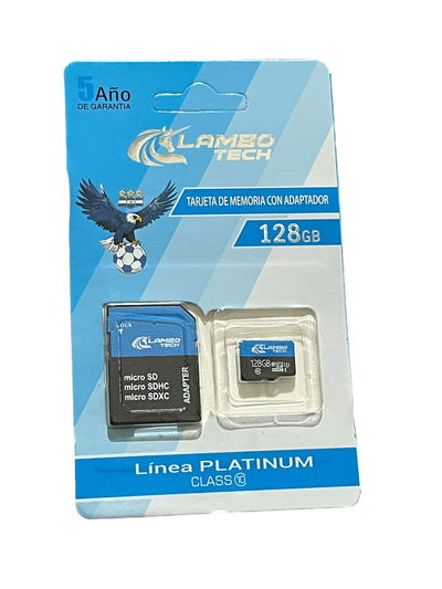 TARJETA DE MEMORIA CON ADAPTADOR 128GB LAMBO