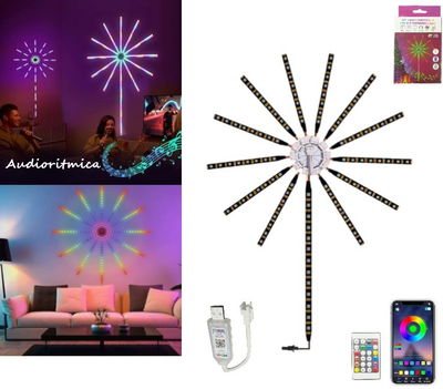 TIRA LED FUEGO ARTIFICIAL RGB BT AUDIORITMICA