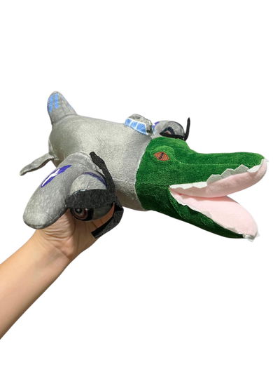 Peluche musical bombordino cocodrilo 27x27cm