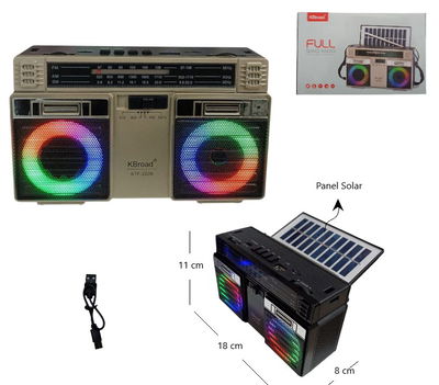 RADIO CON PANEL SOLAR RGB