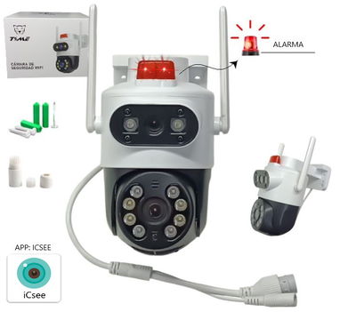 CAMARA DOBLE CON ALARMA ICSEE