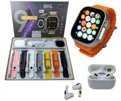 KIT AUR Y RELOJ SMART C/MALLA INTERCAMBIABLE