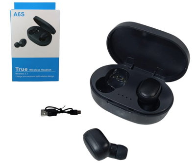 AURICULAR AIRDOTS A6S (SIN VISOR) NEGRO 