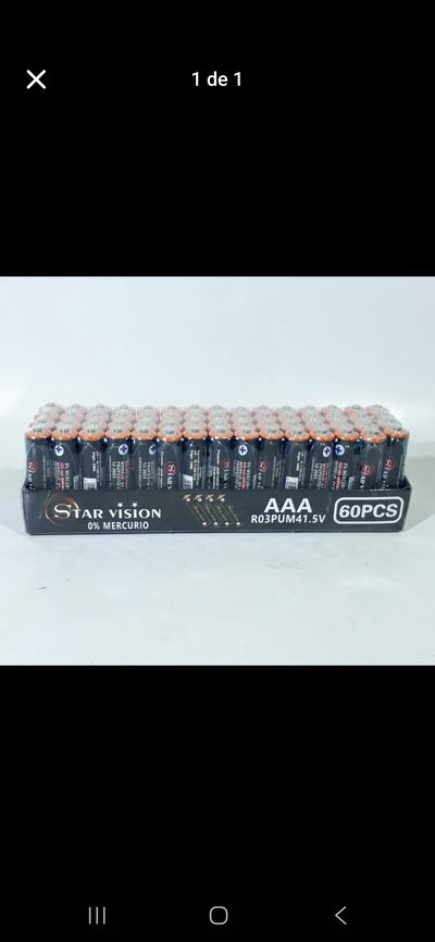 PILAS AAA PACK 60PCS STARVISION 