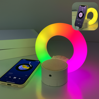 PARLANTE BLUETOOTH M3 RGB C/ SOPORTE LAMBO TECH