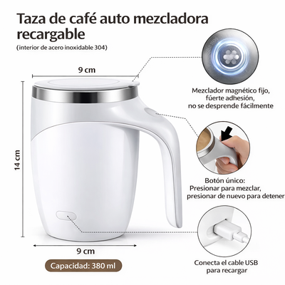 TAZA BATIDORADE DE CAFE RECARGABLE