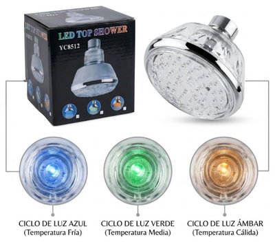 CABEZAL DE DUCHA CON LUZ