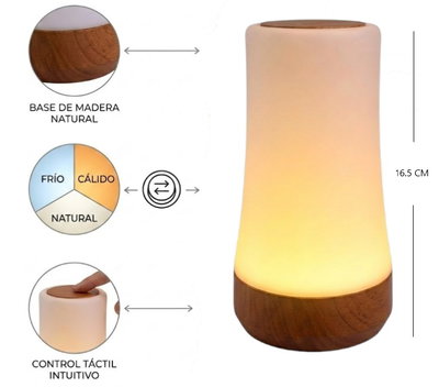 LAMPARA LED DE MESA 3 TONOS