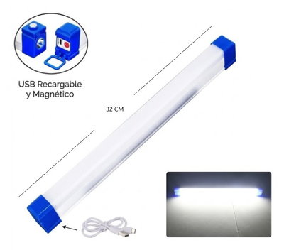 LUZ LED TUBO MAGNETICO RECARGABLE 32CM