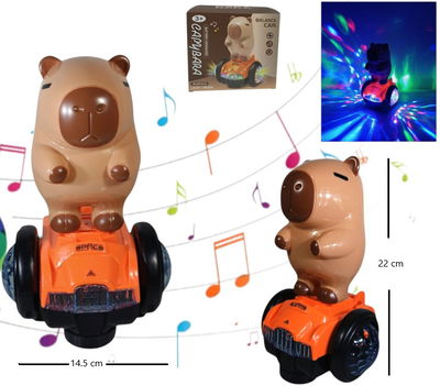 JUGUETE CAPIBARA AUTITO CON MUSICA Y LUZ