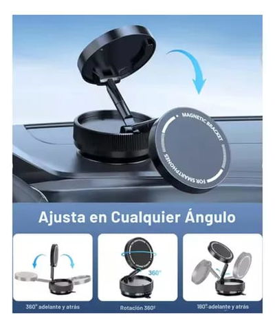 SOPORTE MAGNETICO C/ VENTOSA 360 AUTO N/R/B
