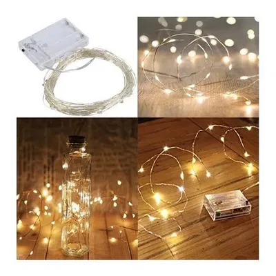 LUZ GUIRNALDA CALIDA 3 MTS PILA